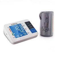 TruMedic Voice Enabled Upper Arm Blood Pressure Monitor - Portable Smart Digital Screen Display Gives Automatic Hypertension and Heart Rate Pulse Results - Home Use Health Tracker Device (BP-2000)