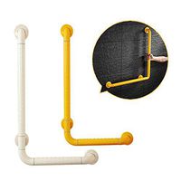 Bathroom Multi-function Handrail, Wall-mounted Stainless Steel Waterproof Non-slip Safety Handrail/Barrier-free Nylon Handrail, 600350mm,Yellow,201
