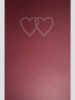 Red Dotted Double Hearts Valentine's Note Cards w/ Envelopes