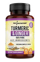 Turmeric Curcumin Complex with Ginger | 100% Organic Supplement - High Potency Pain Relief, Anti-Inflammatory, Antioxidant for Arthritis, Inflammation, Heart Health | 90 Capsules, 45 Servings