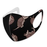 Soft Earloop Face Cover, Anti-Dust Pollenm Smog Mouth-Muffle with Adjustable Elastic Band - Windproof Purple Armadillo Half Face Mouth Cover