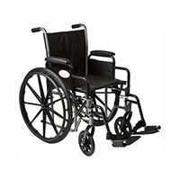 Roscoe Medical K2St16Fel K2-Lite Wheelchair Removable Desk-Length Arms , Elevating Legrests Powder-Coated Silver Vein Steel