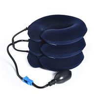 Glumlly Air Neck Therapy Three-Tube Inflatable,Cervical Neck Traction Device Adjustable,Neck Stretcher Household,for Instant Neck Pain Relief,A