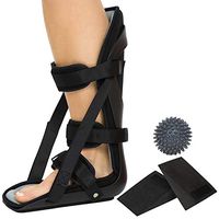 Vive Hard Plantar Fasciitis Night Splint and Trigger Point Spike - Stabilizer Brace Relieves Inflammation - Foot Support Boot Features Adjustable Hook and Loop Straps for Achilles Pain Relief