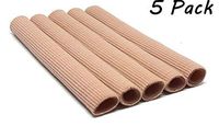 5 Pieces Toe Cushion Tube Sleeves 6 Inches Long (Diameter 2CM) Soft Gel Corn Pad Protectors for Cushions Corns, Blisters, Calluses, Toes and Fingers