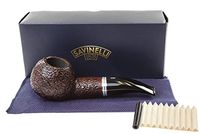 Savinelli Italian Tobacco Smoking Pipes, Bianca Rusticated 320 6mm