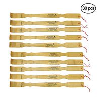 BambooMN 30 Piece 17.5" Logo Traditional Bamboo Back Scratchers for Instant Reliefs on Itchy Back