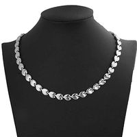 N+NITROLUBE Magnetic Therapy Stainless Steel Necklace for Women,Pain Relief for Neck Arthritis Promote Blood circulationJewelry Link(Silver)