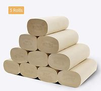 MDDYF Toilet Paper 5 Rolls, 4-Ply Comfortable Soft Thick Bathroom Tissues Degradable Skin-Friendly Roll Paper, Highly Absorbent Paper Tissue for Home, Kitchen, Toilet
