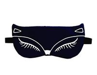 SINDBIN Natural Silk Sleep Eyes Mask,Charming Fox Pattern Sleeping Eye Cover for Travel, Nap, Meditation, Blindfold for Men and Women