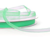 Ben Collection 1/4" X 50 Yard Plain Organza Ribbon Art & Sawing Craft Party Favor Gift Wrapping (Mint)