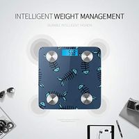 Bluetooth Weight Scale Cartoon Seafood Art Water Bio Fish Bone Weight Scales for People Body Fat Composition Monitor Analyzer with Smartphone App for Body Management-396 Lbs