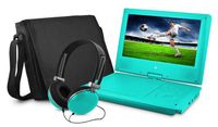 Ematic EPD909TL 9-Inch Portable DVD Player with Matching Headphones and Bag (Teal) Color: Teal