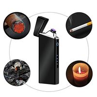 GOTDCO. Windproof Lighter,Electric Arc Lighter USB Rechargeable Lighter,Upgraded Flameless Lighter Plasma Pocket Lighter with Battery Indicator for Fire Cigarette Candle,Outdoor & Indoor