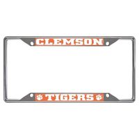 FANMATS NCAA Clemson University Tigers Chrome License Plate Frame by Fanmats