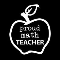 Proud Math Teacher Apple Vinyl Decal Sticker | Cars Trucks Vans Windows Walls Cups Laptops | White | 5 X 4.1 | KCD1989