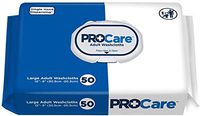 ProCare Washcloth Wipe, 8"x12", Soft Pack, 50 Pack, Vitamin E/Aloe, CRW-050 - Case of 600