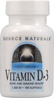 Source Naturals Vitamin D-3 1000 iu Supports Bone & Immune Health - 100 Softgels