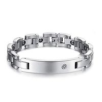 POWER IONICS Men's Titanium Power Healing Crystal Bracelet Energy Wristband Balance Bracelet for Women/035