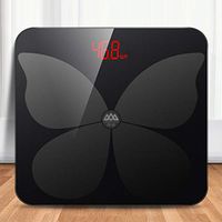 Zxwzzz Body Fat Scale, Body Composition Digital Bathroom Scale, Smart Digital BMI Wireless Weight Scale, Large Backlit Display (Color : Black)