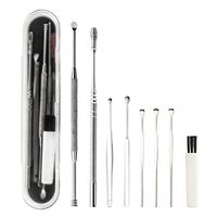 8 Pcs Ear Pick，MUIIGOOD Earwax Removal Kit Ear Cleansing Tool,Ear Curette with Storage Box and Cleaning Brush