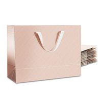 PACKQUEEN 12 Premium Large Gift Bags 16x6x12 Inches, Extra Large Gift Bags with Handles (Glossy Champagne Gold, Textured Finish)