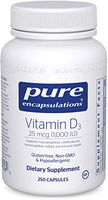 Pure Encapsulations - Vitamin D3 25 mcg (1,000 IU) - Hypoallergenic Support for Bone, Breast, Prostate, Cardiovascular, Colon and Immune Health - 250 Capsules