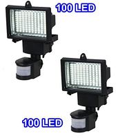 2 Pack New SMD LEDs Super Bright Solar Powered Motion Sensor Security Light Flood with 100 100 SMD LEDs