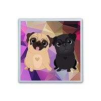 XIANN Care Contact Lens Box Holder Container Case Storage Eyecare Kit -Pugs Dog Cartoon