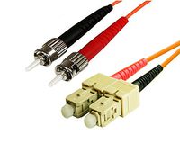 Infinity Cable Multimode Duplex Fiber Optic Patch Cable 50/125 (62.5/125) - ST to SC, 1M (3 ft.)