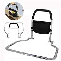 LXT PANDA Bed Assist Bar with Storage Pocket, Foldable Bed Rail, Bedside Handrail Bedroom Safety Fall Prevention for Seniors, Patients, Pregnant, Available for Most of Sizes of Bed.