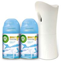 Air Wick Freshmatic Automatic Spray Kit Dispenser, (Gadget + 2 Refills), Fresh Linen, Same familiar smell of Fresh Laundry, Air Freshener, Packaging May Vary