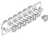 616SMSC - OCC 6-Port SC Fiber Adapter Plate, Single-mode, Ceramic Sleeve