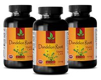 Digestion Support Supplements - Dandelion Root 520 MG - Dietary Supplement - Best Dandelion Root Capsules - 3 Bottles 540 Capsules