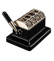 Cigar Cutter Stainless Steel Luxury Table Cigar Cutter V Shape Table Top Cigar Guillotine Animals Pattern Top Thanksgiving Day Idea to Husband Father (Color : Bronze)