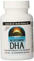 Source Naturals DHA, Neuromins 200 mg Non-Fish Omega-3 for The Brain - 60 Softgels