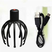 MOXIN Scalp Massager Hand Held Octopus, Portable Electric Scalp Head Body Massager for Relaxing and Stimulating Head Massage Rechargeable, 2 Modes,Black