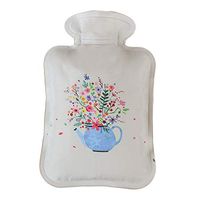 Fashion Mini Garland Print Hot Water Bottle, Environmentally Friendly PVC Coating, Winter Student Gift, Water Injection Hand Warmer