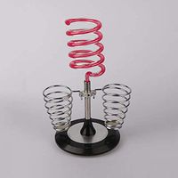 LIUCS Accessory Tool Spiral Hair Dryer Holder Hair Dryer Hair Straightener Desk Top Organizer Stand Mount Hairdressing Barber Hairdressing Barber, Pink