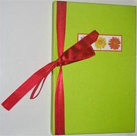 Other The Clever Factory Floral Flowers Green Journal Diary w/Red Ribbon