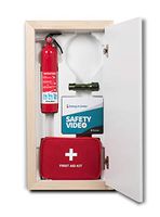 Emerg-A-Center HeartSine Cabinet, Block Trim, Raised White Panel Door