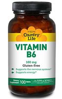 Country Life Vitamin B-6 100 mg - 100 Tablets