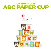ABC Paper Cup Making Words Colorful Design 184ml X 600 Pcs