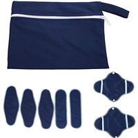 Ruiqas 8Pcs Cloth Pads Set Including 2pcs Snap-on Covers + 1pc Bag Sanitary Pad Reusable Washable Sanitary Napkins Menstrual Pads/Panty Liners Natural