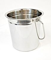 Metal Bucket for Grease with Grill/Smoker - Metal Pail with Handle - 5 1/8" Tall x 5 5/8" Dia