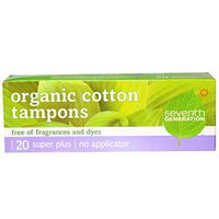 Seventh Generation Chlorine Free Organic Cotton Tampons Super - ( 12 x 20 Count)
