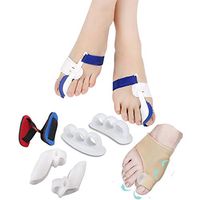 Bunion Corrector and Thumb Eversion Bonnie Pain Relief Kit, Gel Bonnie Pads and Cuffs, Toe Separator Male and Female Isolation Pads-Hammer Head-（9Pieces）