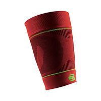 Bauerfeind Sports Compression Upper Leg Sleeves (1 Pair) - Thigh & HamstringCompression for Improved Blood Circulation & Recovery - Thigh Wrap for Quad Support (Red, Medium/Long)