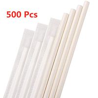 Individually Wrapped Paper Straw Bulk Biodegradable White 500-pack