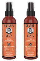 Grandpa Gus's All-Natural Tick Repellent Made With Geraniol/Cedarwood Oils, Safe To Spray On Humans and Pets, No Burn/Skin Irritations, Citrus Smell Lasts For Hours, 4oz Traveling Bottles (Pack of 2)